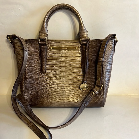Brahmin Mini Arno Sable Lizard Fashion